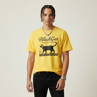 Japan T-Shirt Men’s Black Cat Records Jazz Printed Tee | Rebooters