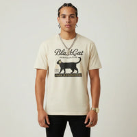 Japan T-Shirt Men’s Black Cat Records Jazz Printed Tee | Rebooters