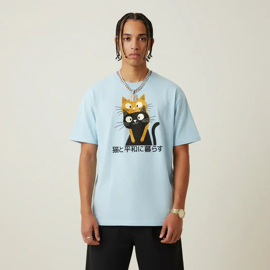Japan T-Shirt Men’s Cat Hug | Rebooters