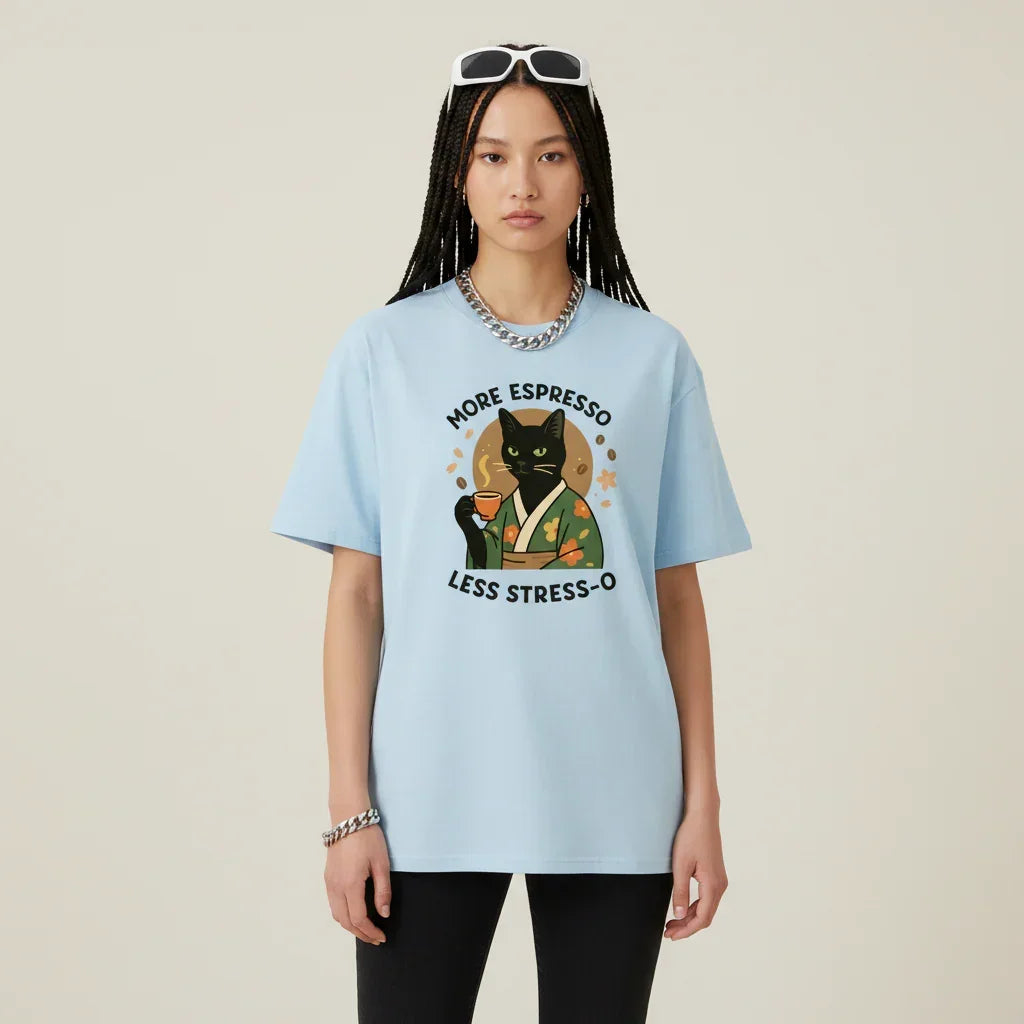 Japan T-Shirt Men’s Espresso Cat Kimono | Rebooters