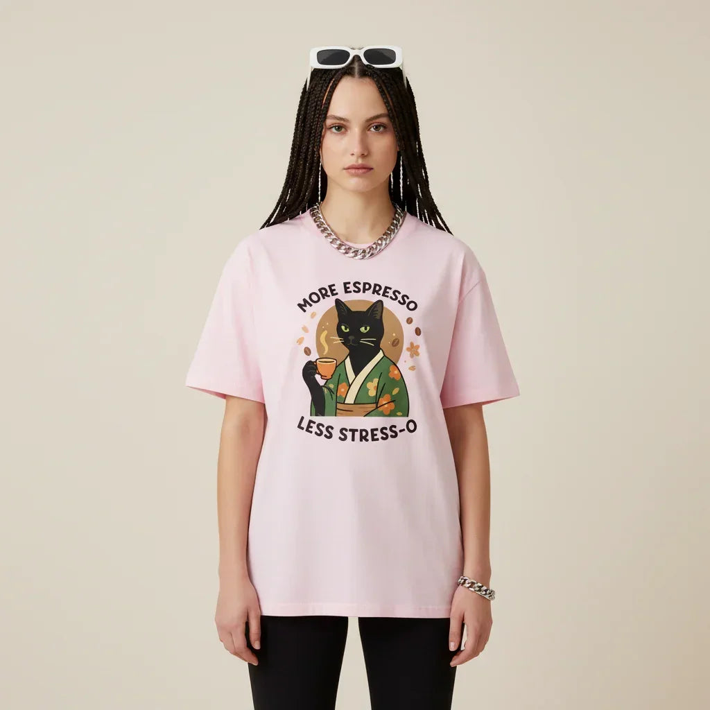 Japan T-Shirt Men’s Espresso Cat Kimono | Rebooters