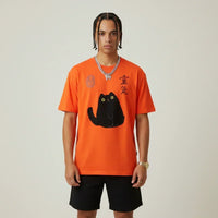 Japan T-Shirt Men’s Lucky Black Cat Lantern | Rebooters
