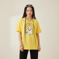 Japan T-Shirt Men’s Lucky Cat Tokyo Flower Market | Rebooters