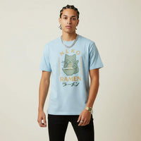 Japan T-Shirt Men’s Neko Ramen Cat Printed Tee | Rebooters