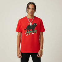 Japan T-Shirt Men’s Skater Cat Bye Graphic | Rebooters