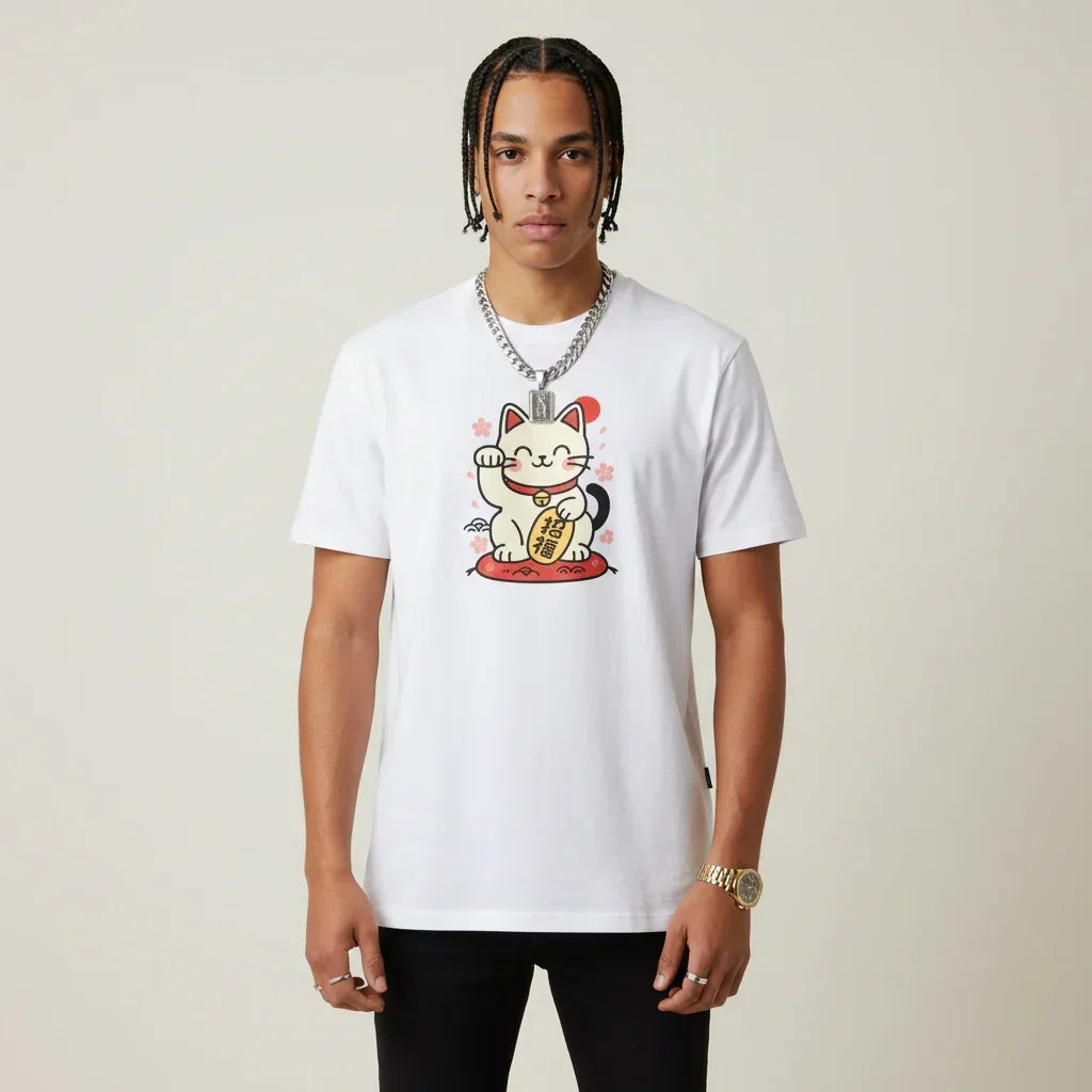Japan T-Shirt Tokyo Lucky Cat Maneki-neko | Rebooters