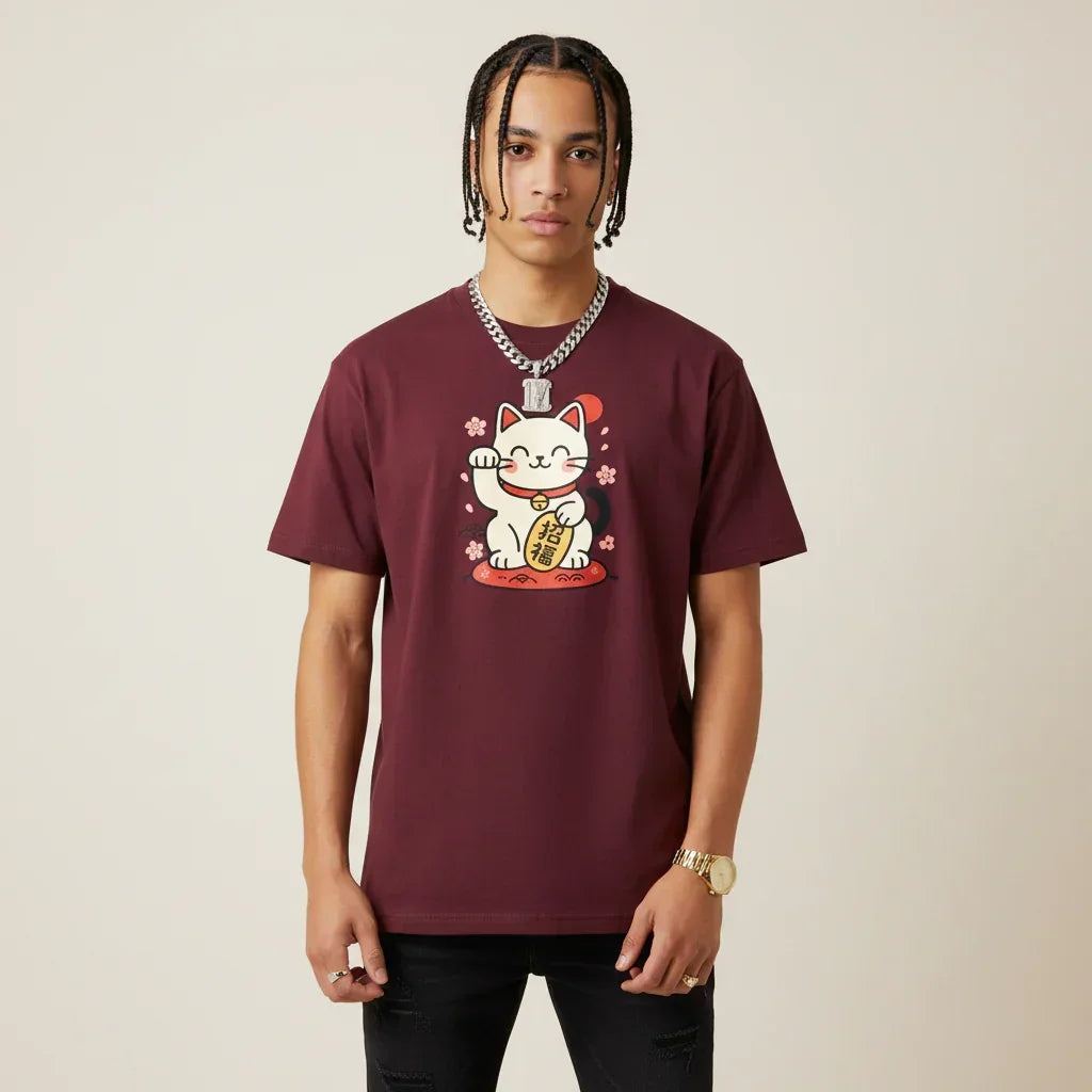 Japan T-Shirt Tokyo Lucky Cat Maneki-neko | Rebooters