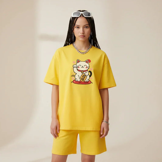 Japan T-Shirt Tokyo Lucky Cat Maneki-neko | Rebooters