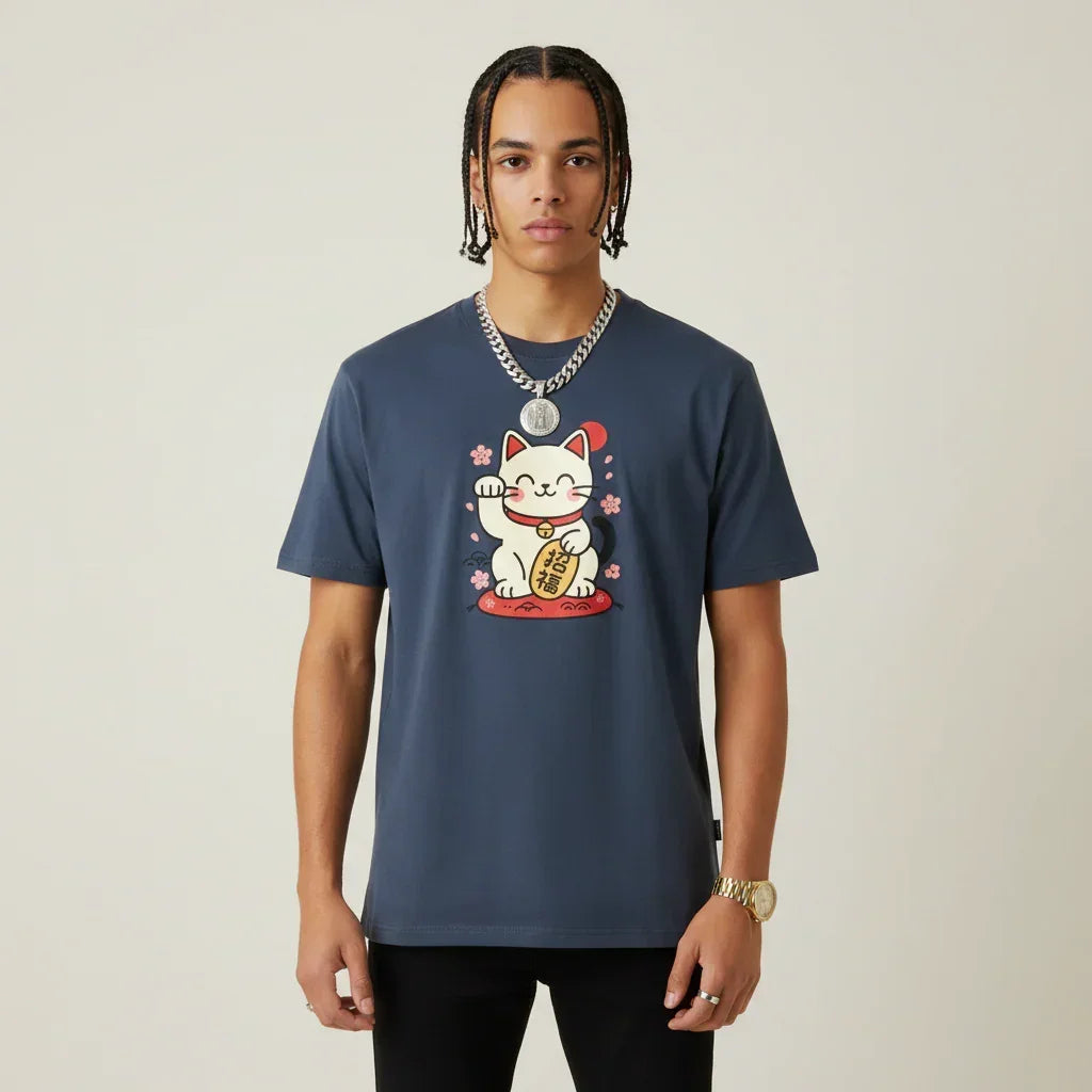 Japan T-Shirt Tokyo Lucky Cat Maneki-neko | Rebooters