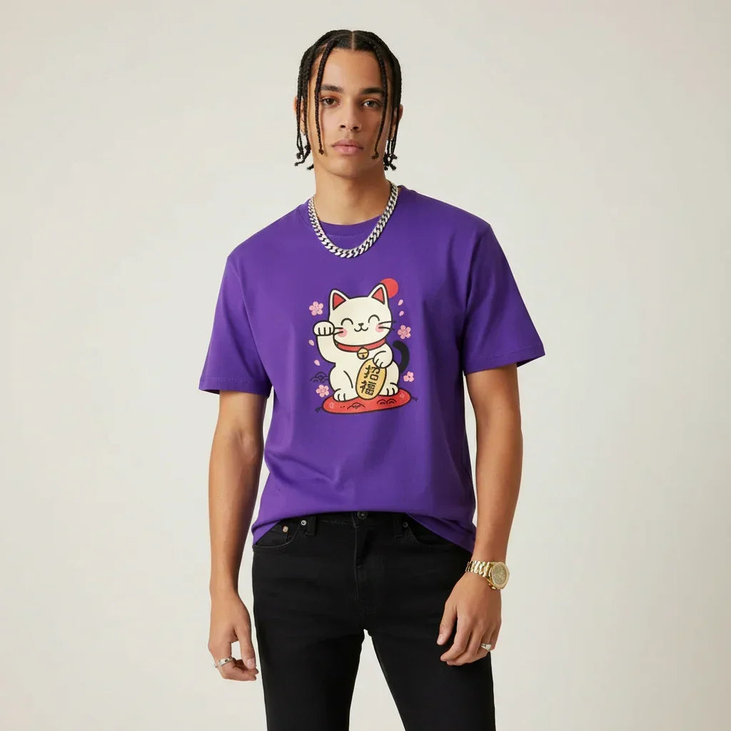 Japan T-Shirt Tokyo Lucky Cat Maneki-neko | Rebooters