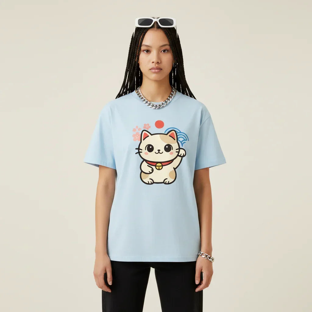 Japan Tokyo Kawaii Maneki-neko T-Shirt | Rebooters