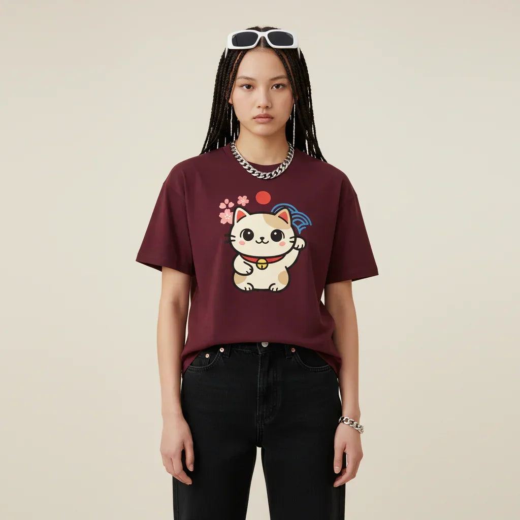 Japan Tokyo Kawaii  T-Maneki-neko Shirt | Rebooters