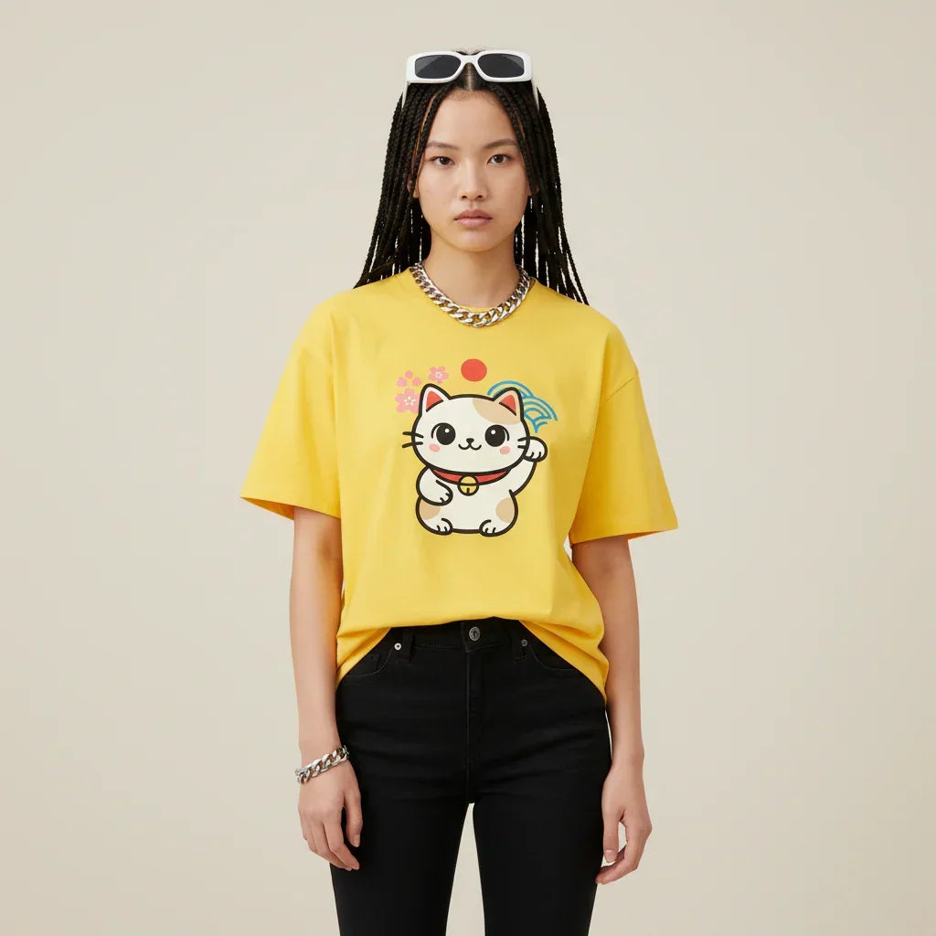 Japan Tokyo Kawaii  T-Maneki-neko Shirt | Rebooters