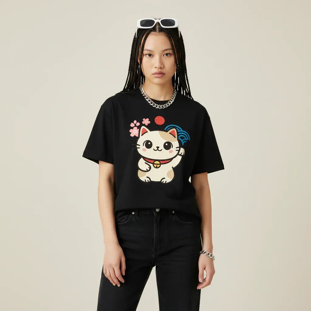Japan Tokyo Kawaii  T-Maneki-neko Shirt | Rebooters
