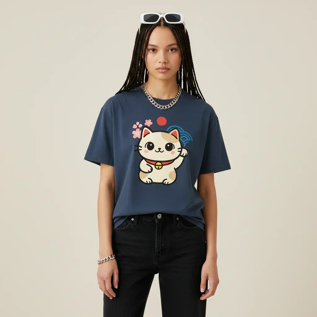 Japan Tokyo Kawaii  T-Maneki-neko Shirt | Rebooters
