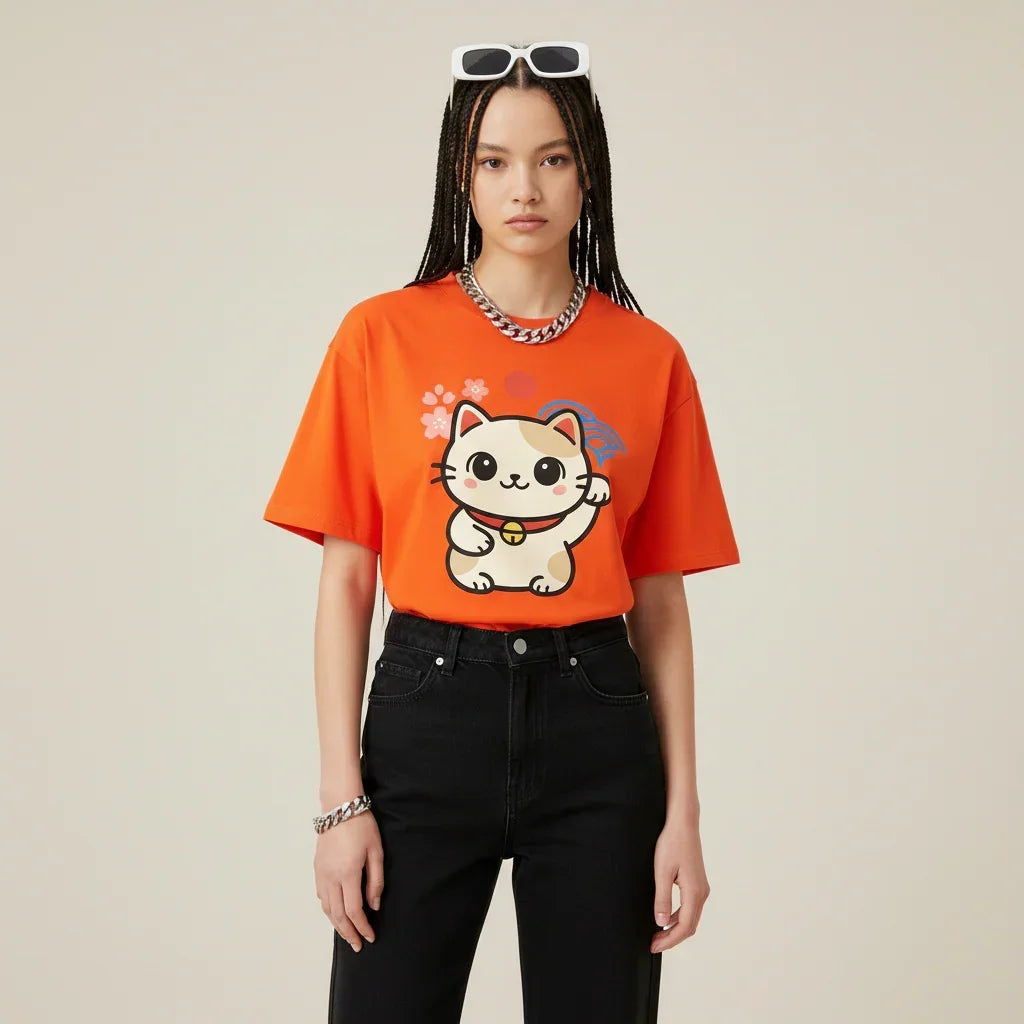 Japan Tokyo Kawaii  T-Maneki-neko Shirt | Rebooters