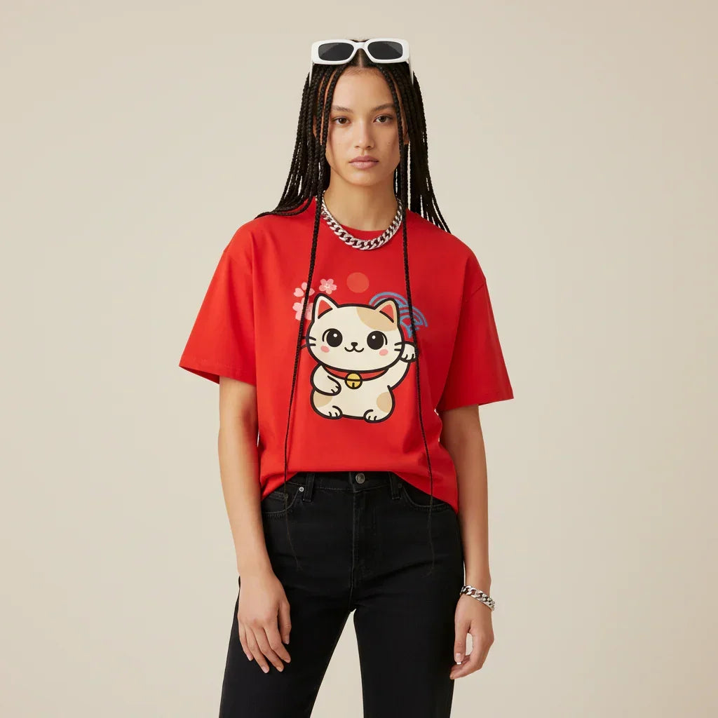 Japan Tokyo Kawaii  T-Maneki-neko Shirt | Rebooters