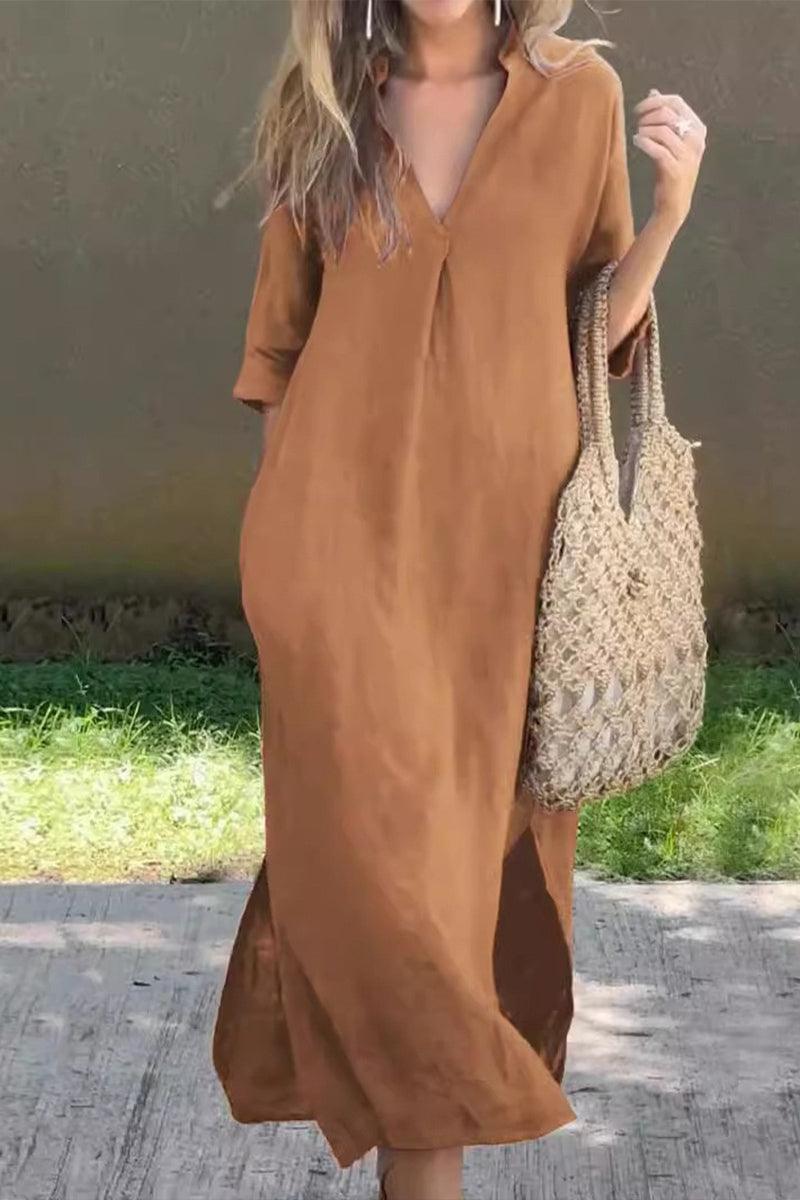 Darcie Linen Breeze Maxi Dress for Effortless Comfort Rebooters Maxi Women's Dresses