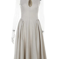 Robyn Vintage-Inspired Hollow Embroidered Midi Dress for Elegant Style - Rebooters -Women's Dresses