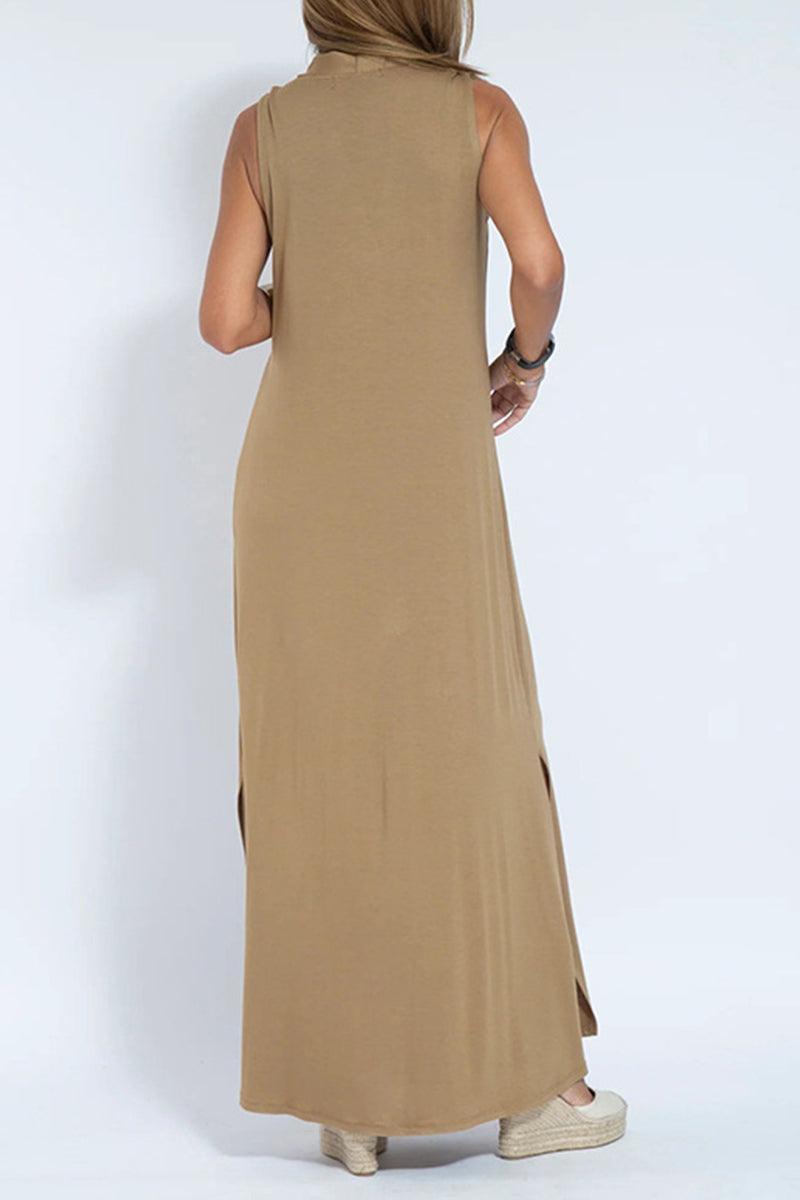 Alison Elegant Sleeveless Draped Maxi Dress for Effortless Style Rebooters Maxi Women's Dresses