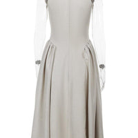 Robyn Vintage-Inspired Hollow Embroidered Midi Dress for Elegant Style - Rebooters -Women's Dresses