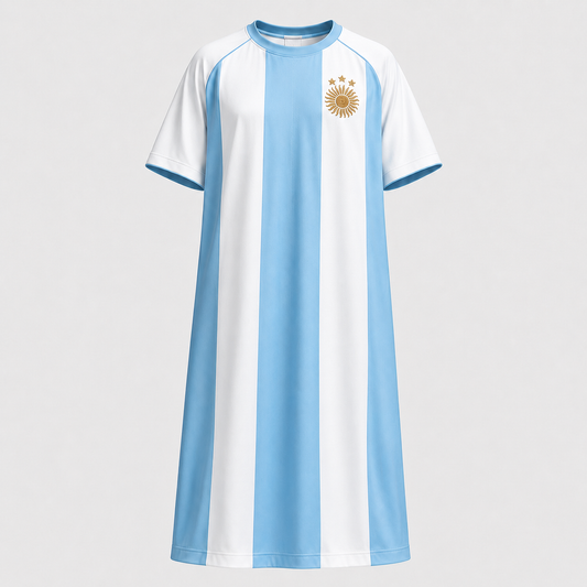 Kids Kaftan Boys Thobe Sky Blue Football Jersey Edition