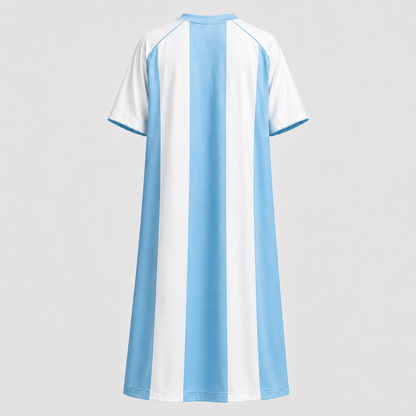 Kids Kaftan Boys Thobe Sky Blue Football Jersey Edition