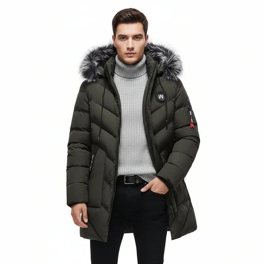 Men's Parka Coat Jacket Green