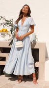 Skyler Women's Flowy Maxi Dress with Long Sleeves - Rebooters -Women's Dresses