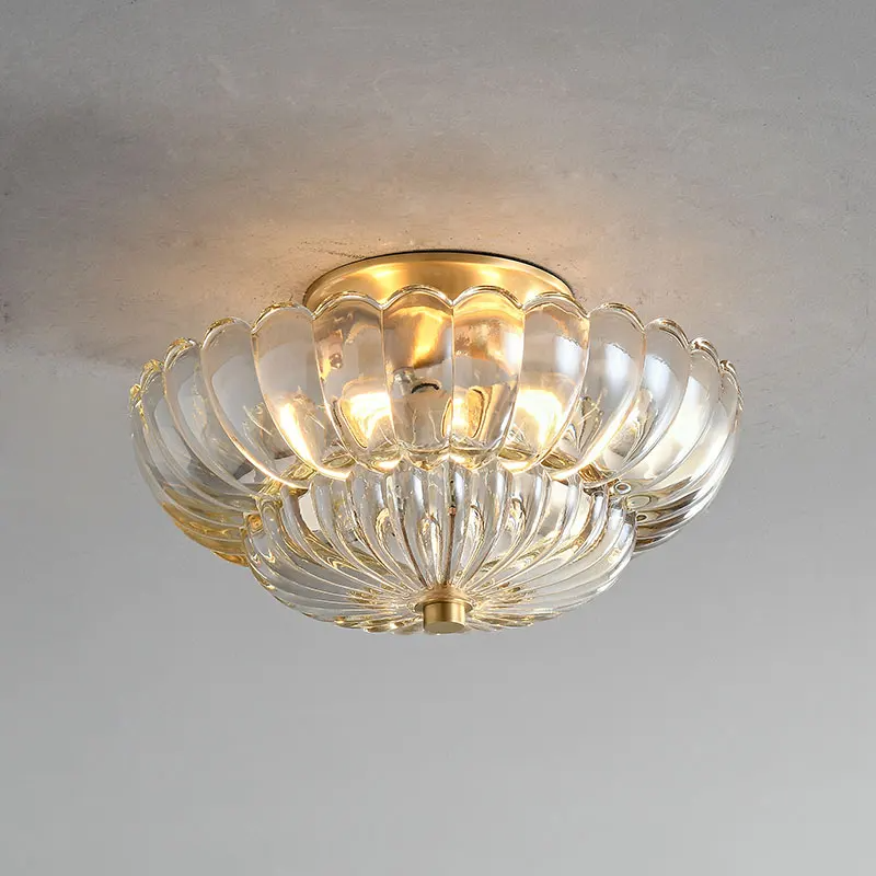 Umbrella Glass Semi Recessed Ceiling Light for Stylish Illumination - Rebooters