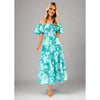 Mabel Flowing Off-Shoulder Maxi Dress with Vintage Puff Sleeves