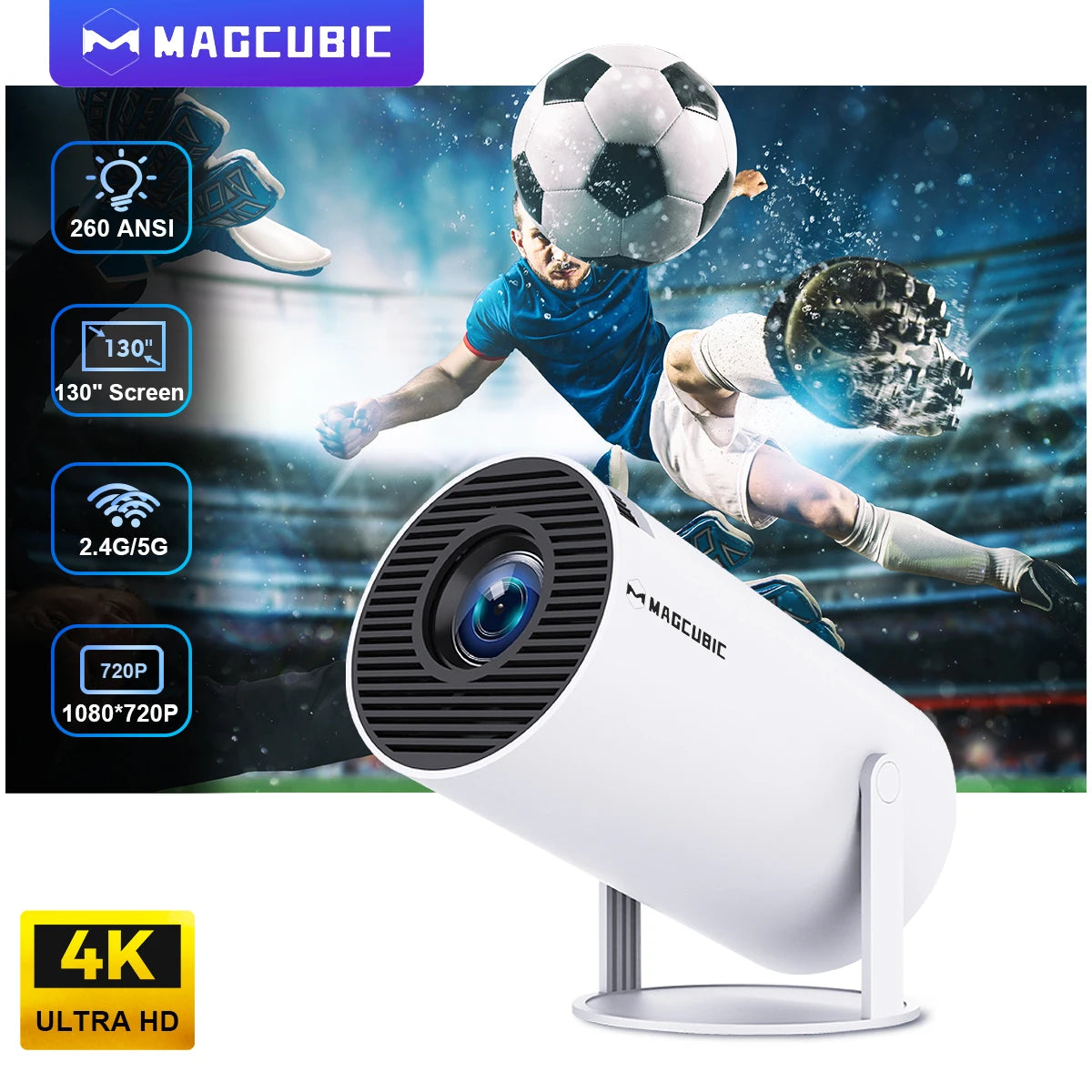 Magcubic HY300 Pro Portable 4K Projector with Android 11 - Rebooters