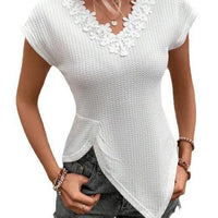 Elegant V-Neck Shirt Top for Women - Casual Chic Style Rebooters Womens Shirts