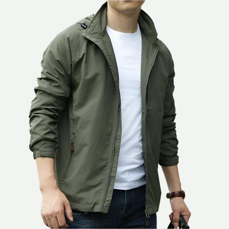 Maximiliano Men's Hooded Classic Casual Jacket for All Weather - Rebooters
