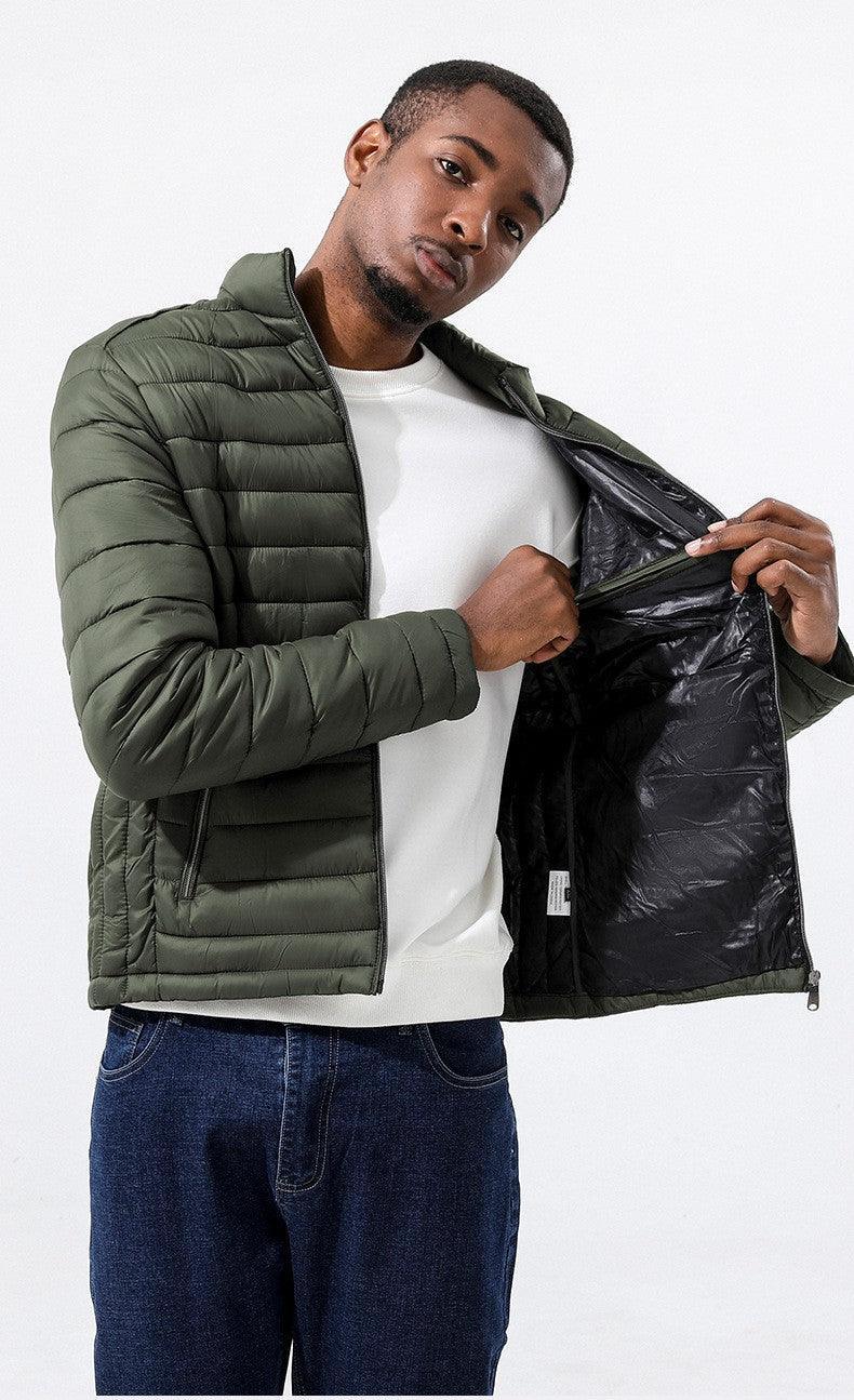 Men's Puffer Jacket - Lightweight Warm Windproof Casual Down - Rebooters