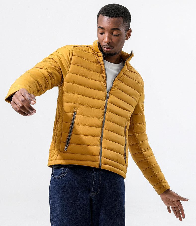 Men's Puffer Jacket - Lightweight Warm Windproof Casual Down - Rebooters