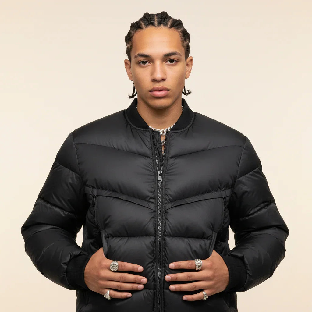 Mens black puffer jacket