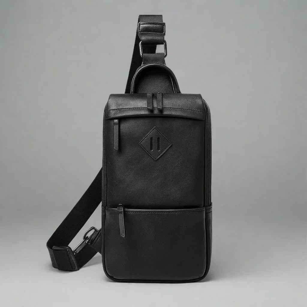 Men’s Black Shoulder Messenger Bag