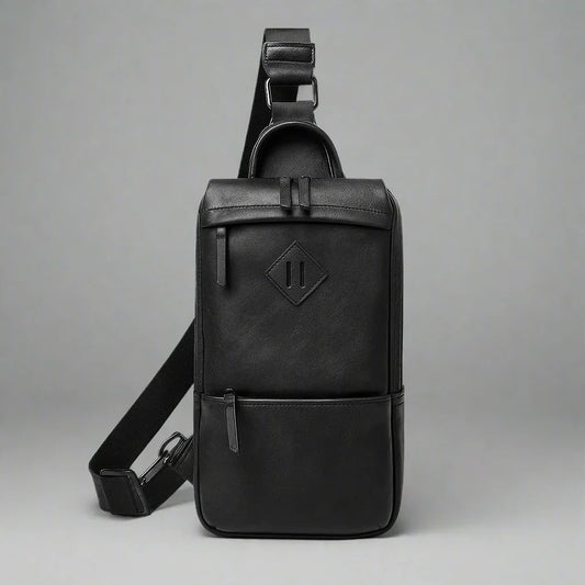 Men’s Black Shoulder Messenger Bag | Rebooters
