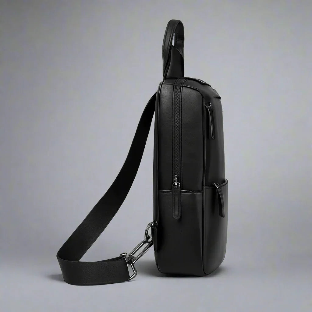 Men’s Black Shoulder Messenger Bag | Rebooters