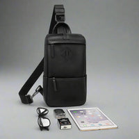 Men’s Black Shoulder Messenger Bag | Rebooters