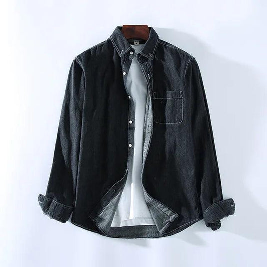 Men's Casual Long Sleeve Denim Shirt | Nicolas for Style Rebooters Mens Shirts