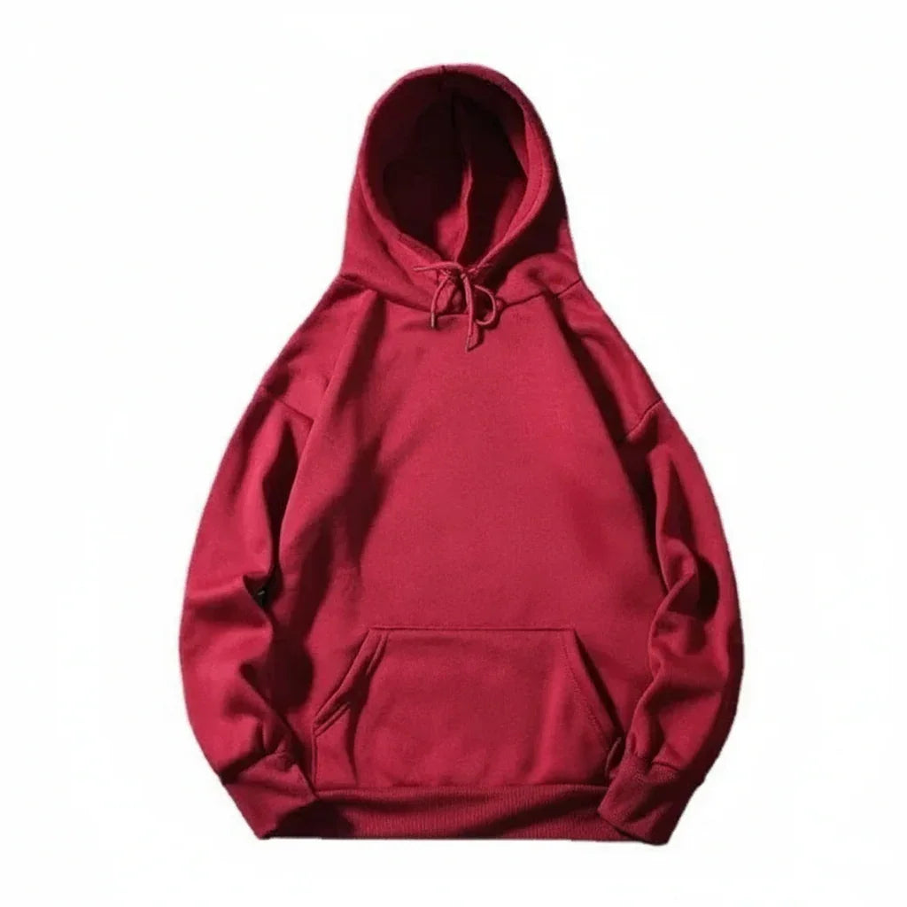 Red hoodie on a white background