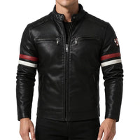Men’s PU Leather Motorcycle Jacket | Rebooters