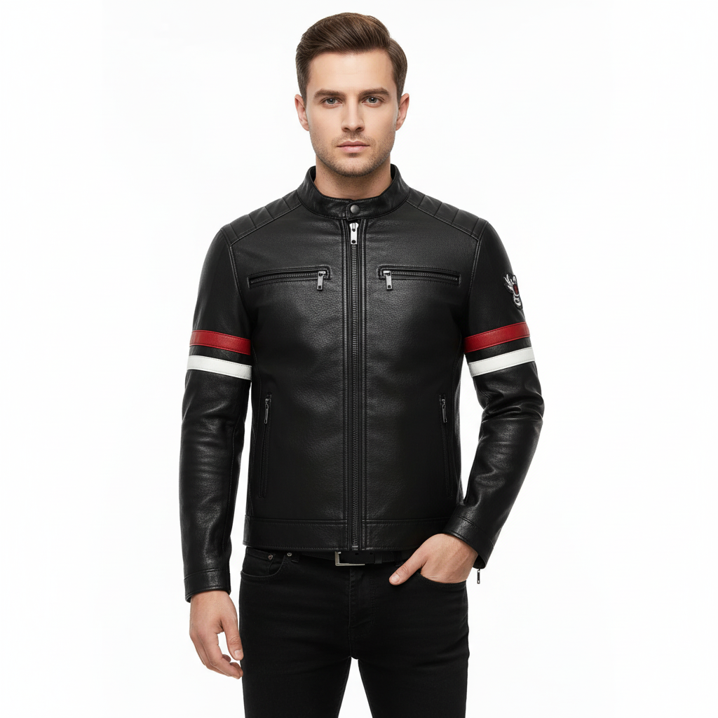 Men’s Leather Biker Jacket