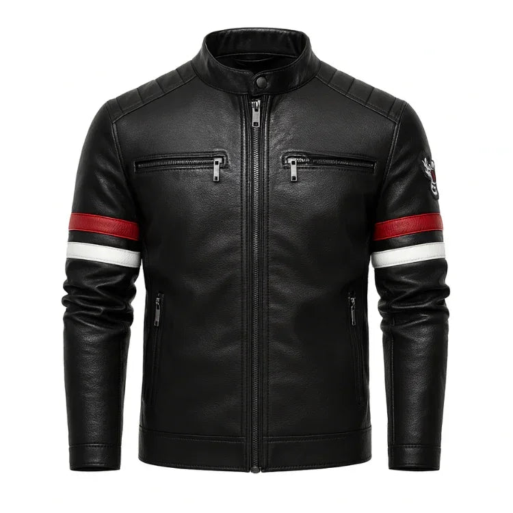 Men’s PU Leather Motorcycle Jacket | Rebooters