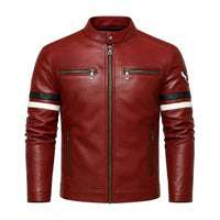 Men’s PU Leather Motorcycle Jacket | Rebooters