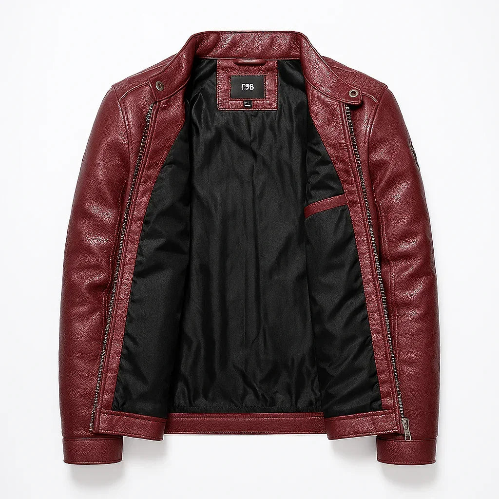Men’s PU Leather Motorcycle Jacket | Rebooters