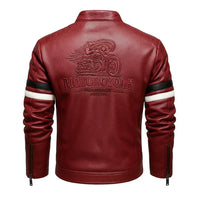 Men’s PU Leather Motorcycle Jacket | Rebooters