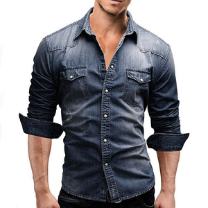 Men's Shirt Denim Retro | Hugo - Rebooters